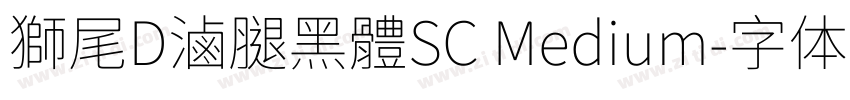 獅尾D滷腿黑體SC Medium字体转换